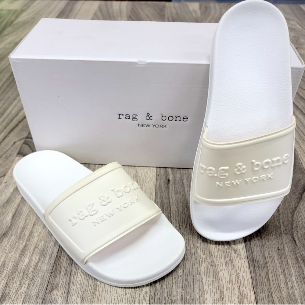 Rag & Bone Pool Slides womens white off white 7